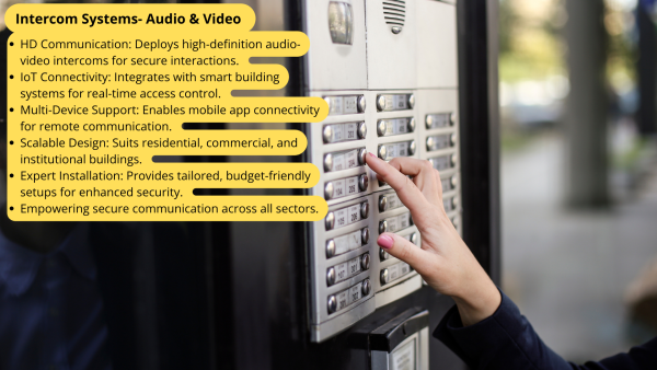 8 Intercom Systems- Audio & Video