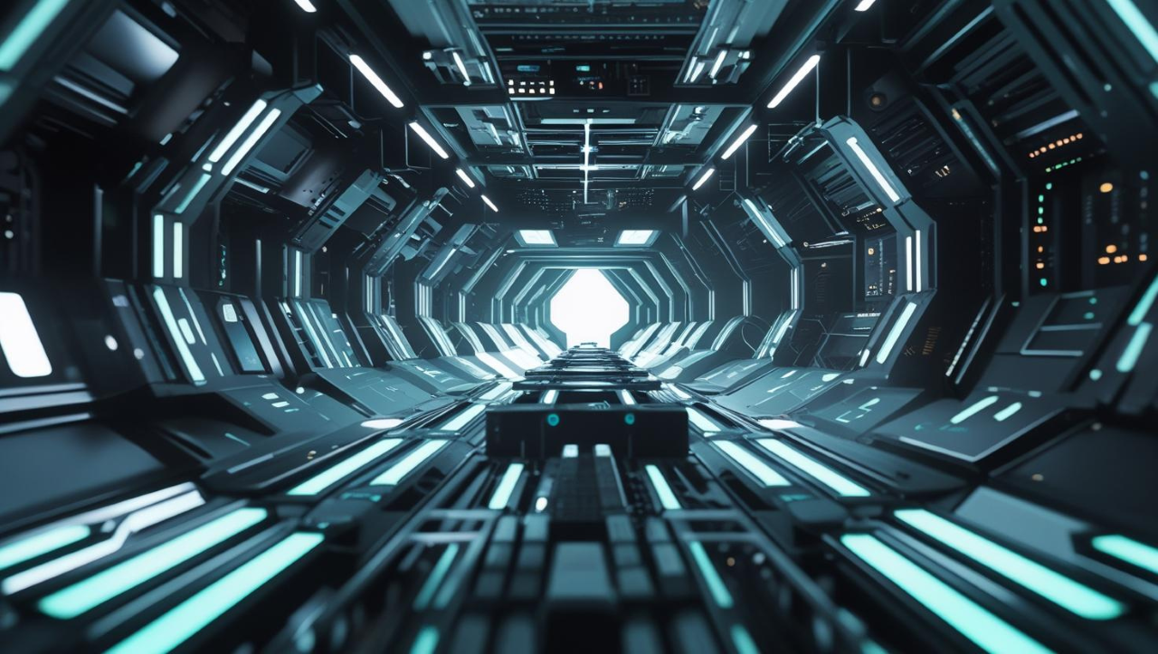 Abstract technology corridor
